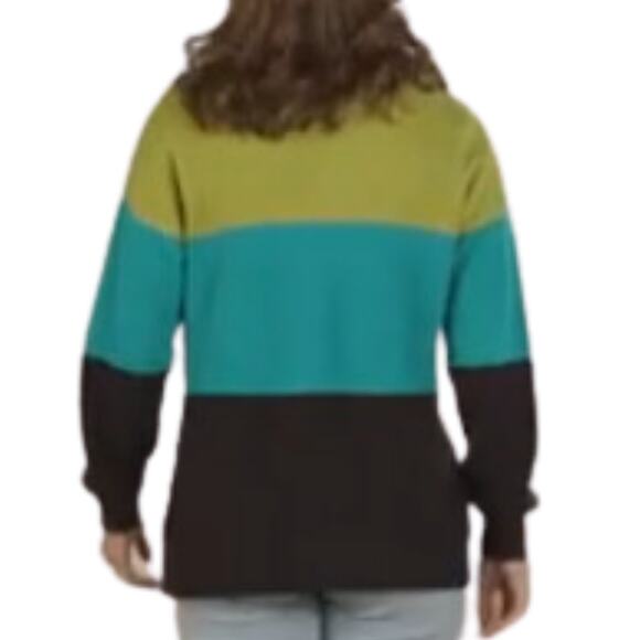 Belle by Kim Gravel Waffle Stitch Color Block Avacado NEW Size Large - Picture 2 of 4